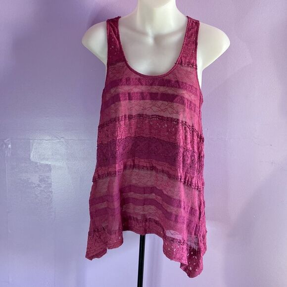Pins and Needles Purple Racerback Tank Top Size Medium M Women's Sleeveless - Picture 1 of 3